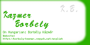 kazmer borbely business card