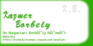 kazmer borbely business card